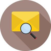 Find Mail Flat Long Shadow Icon vector