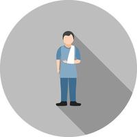 Patient Flat Long Shadow Icon vector