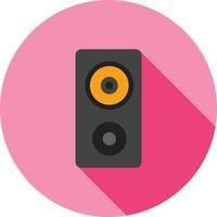 Speaker Flat Long Shadow Icon vector