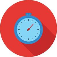 StopWatch Flat Long Shadow Icon vector