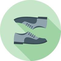 Pair of Shoes Flat Long Shadow Icon vector