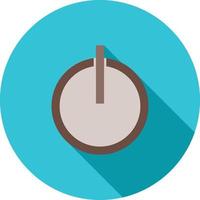 Settings Power Flat Long Shadow Icon vector