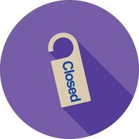 Closed Tag II Flat Long Shadow Icon vector