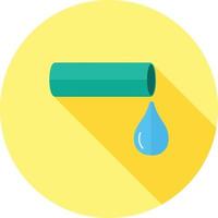 Water Pipe Flat Long Shadow Icon vector