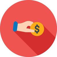 Payment II Flat Long Shadow Icon vector