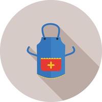 Apron Flat Long Shadow Icon vector