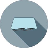 Windshield Flat Long Shadow Icon vector