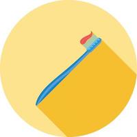 Toothbrush Flat Long Shadow Icon vector