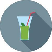 bebida de hierbas plana larga sombra icono vector