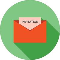 Invitation to Party Flat Long Shadow Icon vector