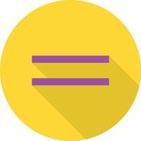 Equal To Flat Long Shadow Icon vector