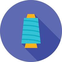 Thread Spool II Flat Long Shadow Icon vector