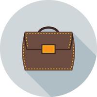 Briefcase Flat Long Shadow Icon vector