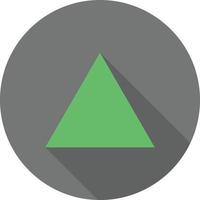 Triangle Flat Long Shadow Icon vector