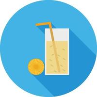 Lemon Juice Flat Long Shadow Icon vector