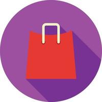 Shopping Bags Flat Long Shadow Icon vector