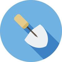 Trowel Flat Long Shadow Icon vector