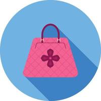 Handbag Flat Long Shadow Icon vector