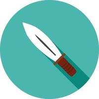 Sword Flat Long Shadow Icon vector