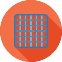 Grid Flat Long Shadow Icon vector