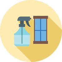 Window Cleaning Agent Flat Long Shadow Icon vector