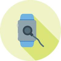 Charger Connected Flat Long Shadow Icon vector