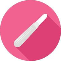 Scalpel Handle Flat Long Shadow Icon vector