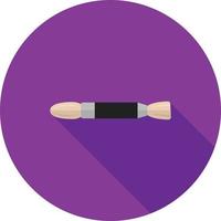 Eyeshade applicator Flat Long Shadow Icon vector