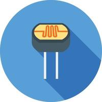 Light Dependent Resistor Flat Long Shadow Icon vector