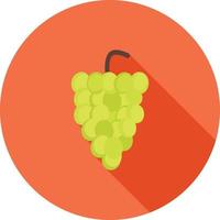 Grapes Flat Long Shadow Icon vector