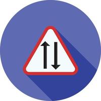 Two way lane Flat Long Shadow Icon vector