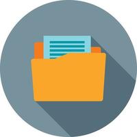 Documents Flat Long Shadow Icon vector