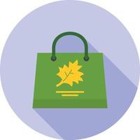 icono de sombra larga plana de compras de acción de gracias vector