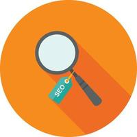 SEO Flat Long Shadow Icon vector