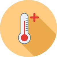 Heat Wave Flat Long Shadow Icon vector