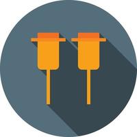 Settings Input Component Flat Long Shadow Icon vector