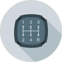 Car Shifter Flat Long Shadow Icon vector