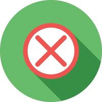 Do Not Cross Flat Long Shadow Icon vector