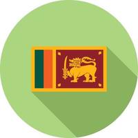 Sri Lanka Flat Long Shadow Icon vector