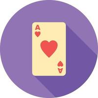 Hearts Card Flat Long Shadow Icon vector