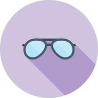 Vintage Glasses Flat Long Shadow Icon vector