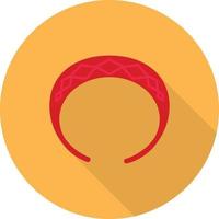 Hair Band Flat Long Shadow Icon vector