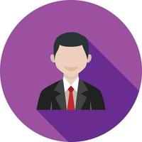 Business Man Flat Long Shadow Icon vector