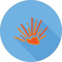 Explosion Flat Long Shadow Icon vector