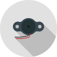 Buzzer Flat Long Shadow Icon vector