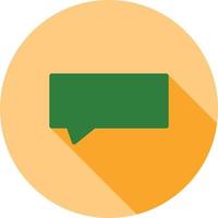 Chat bubble Flat Long Shadow Icon vector