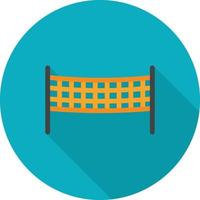 Vollyball Net Flat Long Shadow Icon vector