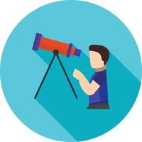 Adjusting Telescope Flat Long Shadow Icon vector