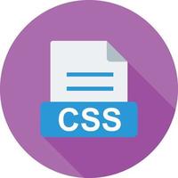 CSS Flat Long Shadow Icon vector