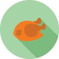 Roasted Flat Long Shadow Icon vector